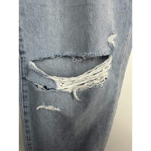 NWT Rollas Heidi Ankle Old Stone Jeans Blue Denim Distressed High Rise Size 30 - Picture 5 of 16